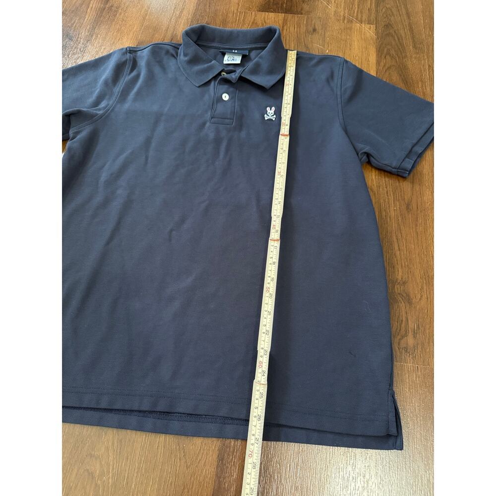 Psycho Bunny Classic Pique Polo Shirt Navy Sz 6 (Large) Embroidered Logo Preppy - Picture 7 of 8